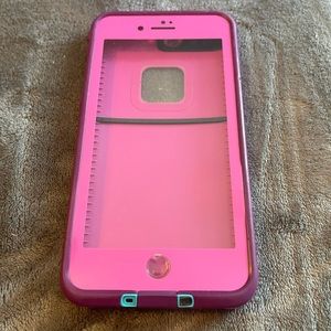 Pink lifeproof case for 7/8 plus iPhone